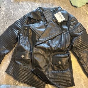 Geneva Black Leather Jacket